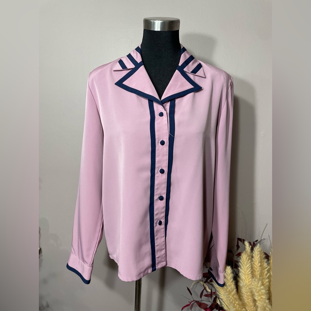 Bubblegum Pink Button Down Blouse - image 5